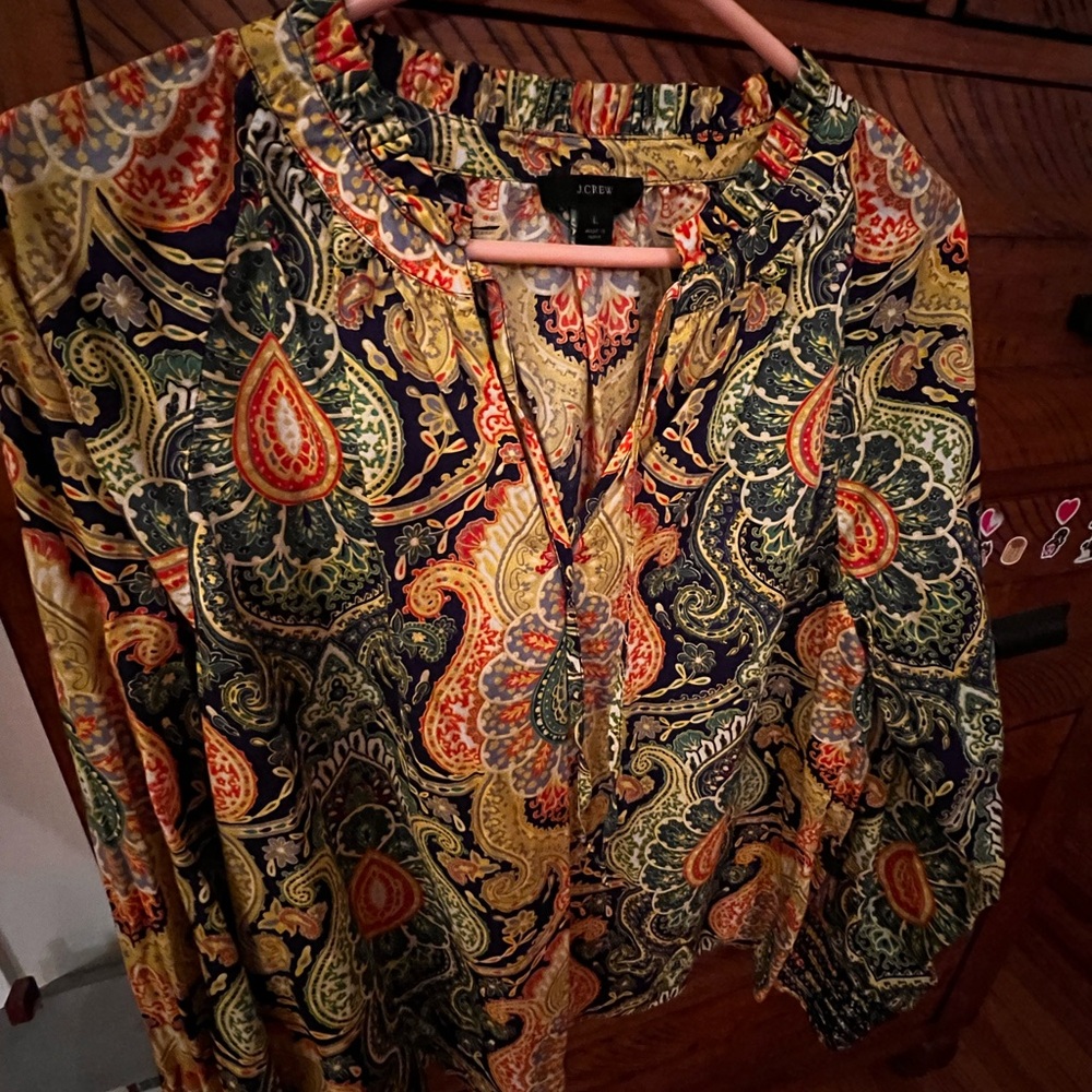 J Crew Paisley shirt- Large Like New